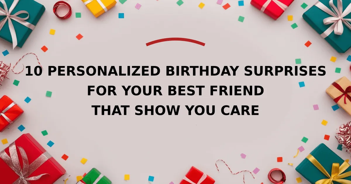 10 Personalized Birthday Surprises for Your Best Friend That Show You Care